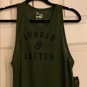 Olive green workout tank top